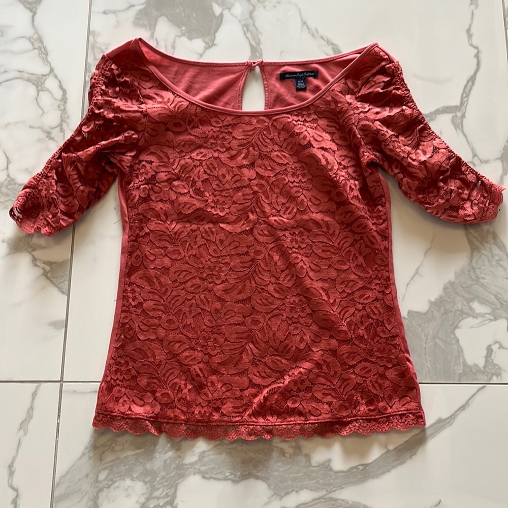 American eagle lace detail top